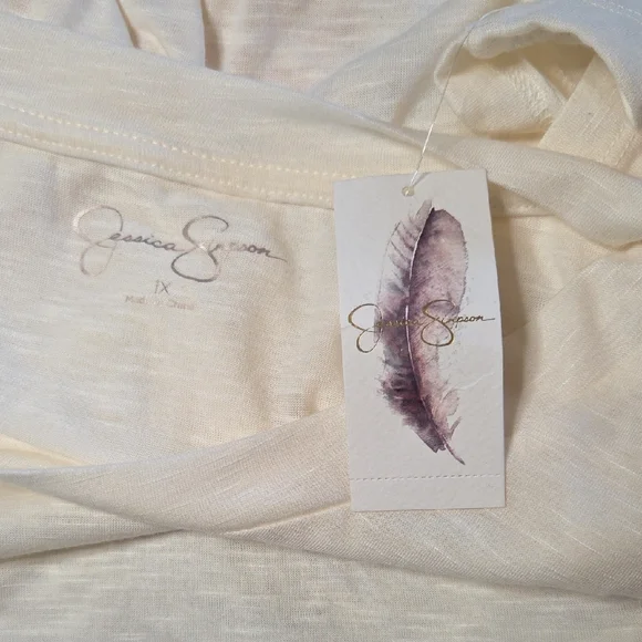 NWT Jessica Simpson "I Wander To Find Myself" Tee With Sun And Waves - Picture 7 of 10